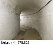 Потерна, соединяющая батареи "Шведе" и "Брылкин". Историко-культурный комплекс "Форт Константин". Город Кронштадт, Россия. Редакционное фото, фотограф Щеголева Ольга / Фотобанк Лори
