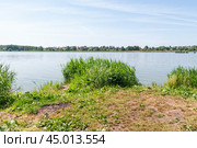 Место для рыбалки на берегу реки Сестры (2019 год). Редакционное фото, фотограф Алёшина Оксана / Фотобанк Лори