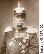 Вильгельм I Фридрих Людвиг, король Пруссии (1861-1888) и кайзер Германии (1871-1888), представитель династии Гогенцоллернов. Вошел в историю как первый правитель объединенной Германии. 1884 год. Редакционное фото, фотограф Сергей Елизарьев / Фотобанк Лори