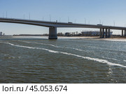 View of Voroshilovsky bridge in Rostov-on-Don, Russia (2021 год). Стоковое фото, фотограф Elena Odareeva / Фотобанк Лори