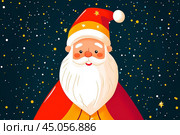 Happy Saint Nicholas Day. St.Nicolas holding gift. Winter holiday. Стоковое AI-изображение, AI-художник Ирина Ручушкина / Фотобанк Лори