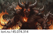 Fantasy demon on fire. Generative AI. Стоковое AI-видео, аниматор Ильин Сергей / Фотобанк Лори