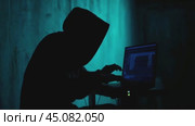 The hacker behind the laptop. Стоковое AI-видео, аниматор RamA / Фотобанк Лори