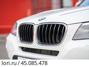 KRASNOYARSK, RUSSIA - September 22, 2024: White BMW X3 F25. Редакционное фото, фотограф Плотников Дмитрий / Фотобанк Лори