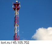 Вышка сотовой связи в Московской области (2008 год). Стоковое фото, фотограф Мария Деркунская / Фотобанк Лори