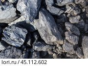 Coal is large lumps. Fuel for the boiler. House heating. Стоковое фото, фотограф Коханова Наталья / Фотобанк Лори