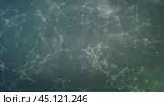 Plexus network illustrating dynamic connections among dots and lines. Стоковое видео, видеограф Данил Руденко / Фотобанк Лори