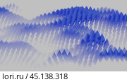 Blue low poly terrain morphing on white background. Стоковое видео, видеограф Данил Руденко / Фотобанк Лори