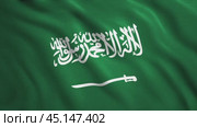 Green flag with arabic script and sword waving in the wind. Стоковое видео, видеограф Данил Руденко / Фотобанк Лори