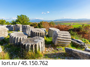 Athena temple in Priene, Turkey. Стоковое фото, фотограф Яков Филимонов / Фотобанк Лори
