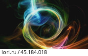 Abstract swirling smoke forming a colorful portal of light energy. Стоковое AI-видео, аниматор Юрий Поздников / Фотобанк Лори