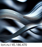 Arrangement of smooth gray lines gracefully intertwines against a soft abstract bokeh background, adding depth and allure. Composition invites the viewer to explore its fluid design. Generative AI. Стоковое AI-изображение, AI-художник Юлия Петровская / Фотобанк Лори