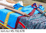 Rubel is a wooden board which at home ironed home linen in ancient times. Стоковое фото, фотограф FotograFF / Фотобанк Лори