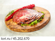 Dried pork neck meat snack. Стоковое фото, фотограф Андрей Старостин / Фотобанк Лори