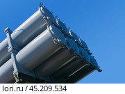 Anti-aircraft missile launcher against the sky. Стоковое фото, фотограф Евгений Харитонов / Фотобанк Лори