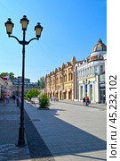 Пешеходная улица Урицкого. Город  Иркутск (2024 год). Стоковое фото, фотограф Александр Тараканов / Фотобанк Лори