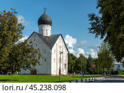 Церковь Спаса Преображения на Ильине улице 1374 г. Великий Новгород (2023 год). Редакционное фото, фотограф Александр Щепин / Фотобанк Лори