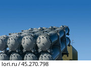Anti-aircraft missile launcher against the sky. Стоковое фото, фотограф Евгений Харитонов / Фотобанк Лори
