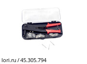 The hand riveter set with with rivets close-up. Стоковое фото, фотограф Татьяна Ляпи / Фотобанк Лори