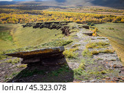 Хакасия, горная гряда Сундуки, Белый Июс (2019 год). Редакционное фото, фотограф Александр Галинский / Фотобанк Лори