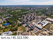 ЖК Олимп в городе Кирове - вид с высоты (2024 год). Стоковое фото, фотограф Владислав Самошкин / Фотобанк Лори