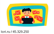 Иллюстрация кампании email-маркетинга для цифровой бизнес-стратегии. Стоковое AI-изображение, AI-художник ФотоИнтеллект / Фотобанк Лори
