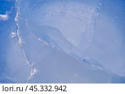 Texture of winter ice surface. Blue natural ice background. Стоковое фото, фотограф Сергей Пристяжнюк (Serg Zastavkin) / Фотобанк Лори