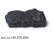 Natural wood charcoal Isolated on white. Стоковое фото, фотограф Сергей Толмачёв / Фотобанк Лори