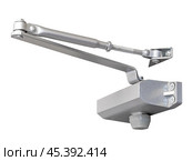 Дверной металлический доводчик. Door closer for entrance door. Стоковое фото, фотограф Татьяна Д / Фотобанк Лори