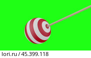 Arrow and target on green background. Isolated 3D illustration. Стоковая анимация, аниматор Ильин Сергей / Фотобанк Лори