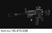 Animation of disassembling a military assault rifle. Стоковая анимация, аниматор Кирилл Черезов / Фотобанк Лори