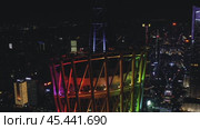 Телебашня Canton Tower в гуанчжоу, Китай (2020 год). Редакционное видео, видеограф  Сергей Фомин / Фотобанк Лори