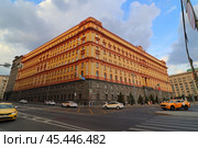 Здание ФСБ России на Лубянской площади в Москве (2024 год). Редакционное фото, фотограф Константин Григорьев / Фотобанк Лори