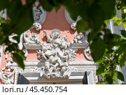 Церковь Архангела Гавриила (Меншикова башня). Элементы оформления. Москва. Россия (2024 год). Редакционное фото, фотограф E. O. / Фотобанк Лори