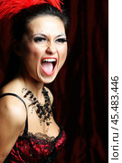 Sexy moulin rouge girl wearing hot lingerie. Стоковое фото, фотограф Андрей Аркуша / Фотобанк Лори