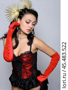 Sexy moulin rouge girl wearing hot lingerie. Стоковое фото, фотограф Андрей Аркуша / Фотобанк Лори