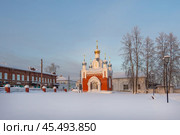 Chapel of the Intercession of the Blessed Virgin Mary in Cherdyn (2024 год). Стоковое фото, фотограф Саблин Станислав / Фотобанк Лори