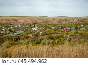 Вид сверху на старинное село Новодевичье. Шигонский район, Самарская область. Стоковое фото, фотограф Альбина Шаимова / Фотобанк Лори