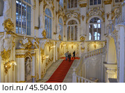 Иорданская лестница Зимнего дворца в Санкт-Петербурге (2013 год). Редакционное фото, фотограф Александр Алексеев / Фотобанк Лори