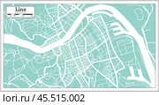 Linz Austria City Map in Retro Style. Outline Map. Стоковая иллюстрация, иллюстратор Игорь Сорокин / Фотобанк Лори