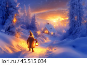 Сказочный лесной дом. Стоковое AI-изображение, AI-художник Щеголева Ольга / Фотобанк Лори