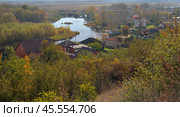 View of Bityug River in autumn, Bobrov, Voronezh Region, Russia (2022 год). Стоковое фото, фотограф Алексей Антипов / Фотобанк Лори
