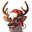 Vector cartoon reindeer portrait. Стоковая иллюстрация, иллюстратор Александр Володин / Фотобанк Лори