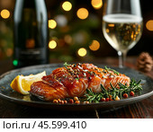 Salmon, lightly salted balyk. Enjoy your meal! Стоковое AI-изображение, AI-художник Сергей Елизарьев / Фотобанк Лори