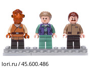 RUSSIA, May 16, 2018. Constructor Lego Star Wars. Episode VII, Princess Leia and General Akbar. Редакционное фото, фотограф Андрей Аркуша / Фотобанк Лори