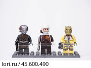 RUSSIA, May 16, 2018. Constructor Lego Star Wars. Various mini-figures from different episodes of the saga. Редакционное фото, фотограф Андрей Аркуша / Фотобанк Лори