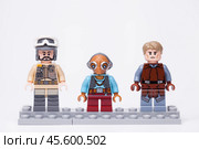 RUSSIA, May 16, 2018. Constructor Lego Star Wars. Various mini-figures from different episodes of the saga. Редакционное фото, фотограф Андрей Аркуша / Фотобанк Лори