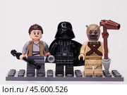 RUSSIA, May 16, 2018. Constructor Lego Star Wars. Various mini-figures from different episodes of the saga. Редакционное фото, фотограф Андрей Аркуша / Фотобанк Лори