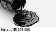 Нефть выливается из бочки. Стоковое AI-изображение, AI-художник Александр Жуков / Фотобанк Лори