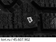 Macro photo of a brand new studded tire. Стоковое фото, фотограф EugeneSergeev / Фотобанк Лори